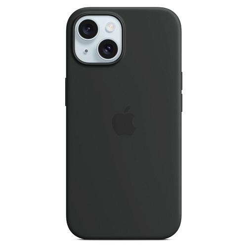 Чехол iPhone 15 Apple Silicone Case MagSafe Black