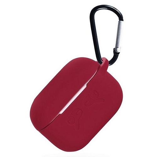 Чехол для Airpods 4 Gurdini силиконовый, бордовый