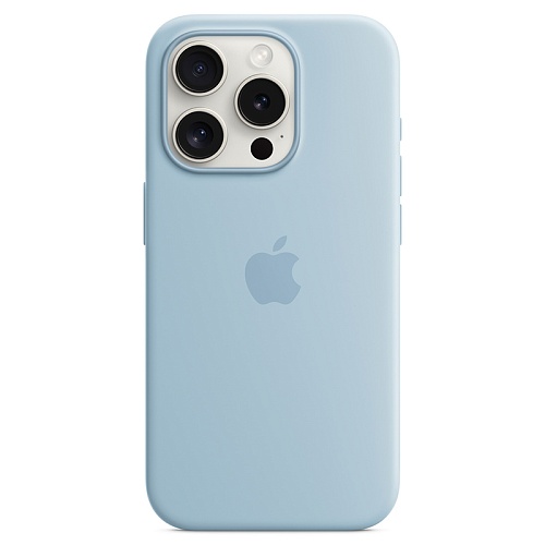 Чехол iPhone 15 Pro Silicone MagSafe Light Blue