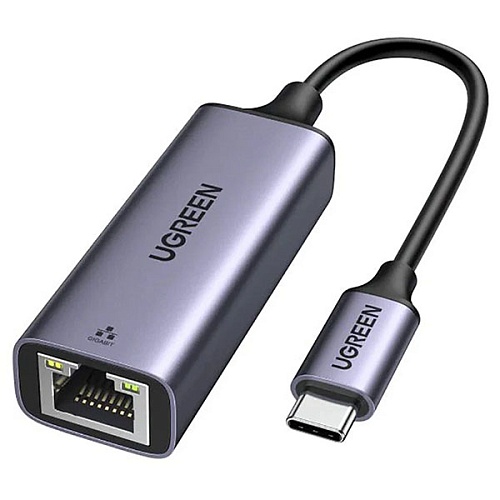 Адаптер UGREEN USB Type C to 10/100/1000M Ethernet Adapter CM199, Серый космос