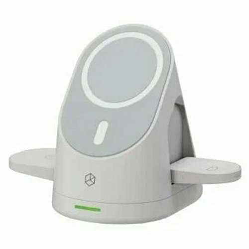 Беспроводная зарядная станция Breaking DS06 (3в1), Qi 20W, белая