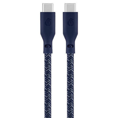 Кабель зарядный uBear Trend Cable USB-C/USB-C 2.4м, 140W, синий