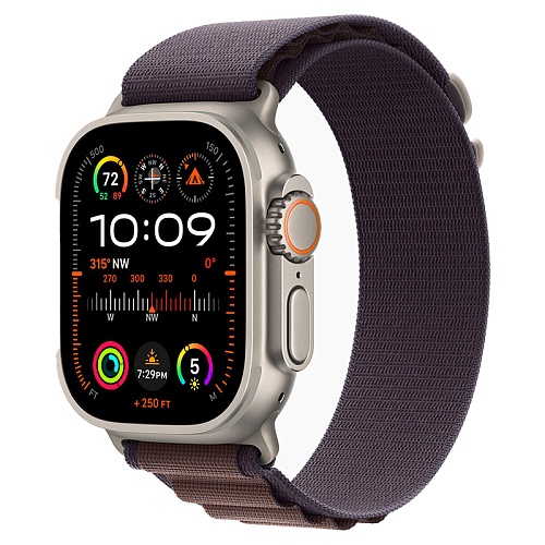 Apple Watch Ultra 2, 49 мм, корпус из титана, Alpine Loop, индиго, S