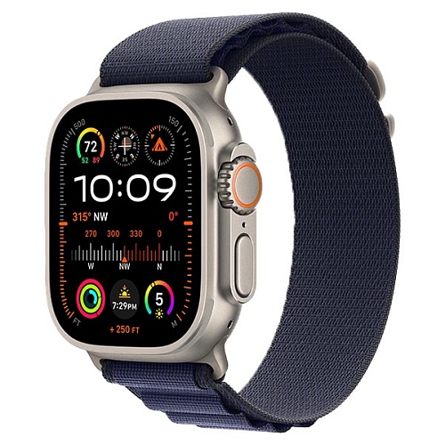Apple Watch Ultra 2 2024, 49 мм, корпус из титана, Alpine Loop, темно-синий, M