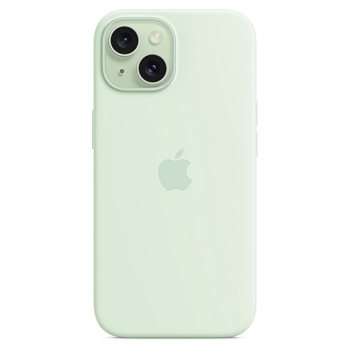Чехол iPhone 15 Apple Silicone Case MagSafe Soft Mint