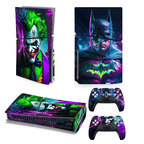 Наклейка виниловая Playstation 5 DC Bat&Jok