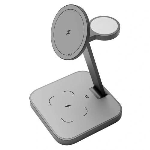 Беспроводное зарядное устройство "vlp" Unity Power 3 in 1 для Apple, серый космос