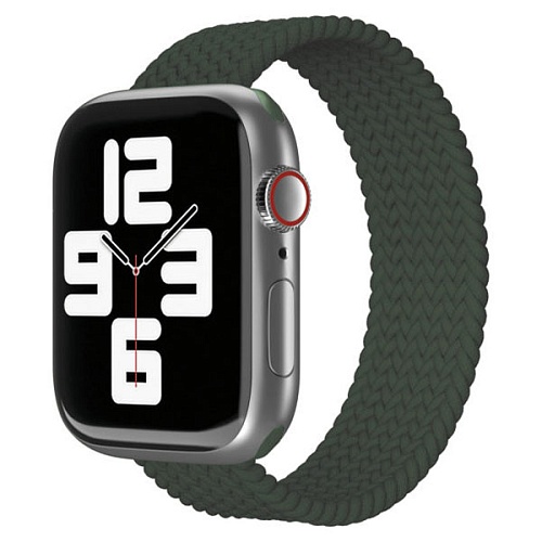 Ремешок нейлоновый плетёный “vlp” для Apple Watch 38/40/41, S/M, 2шт, тёмно-зелёный