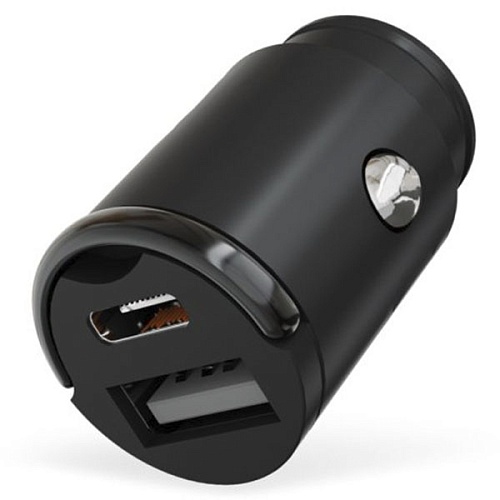 Автомобильное зарядное устройство "vlp" С-Power 38W USB-C+USB-A, PD, QC, черный
