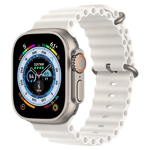 Ремешок Gurdini Ocean Band для Apple Watch 42/44/45/49мм, белый