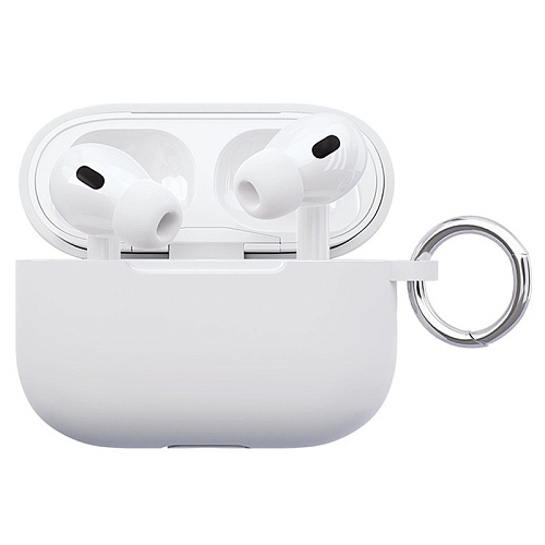 Чехол AirPods Pro 2 "vlp" Soft Touch с кольцом, белый