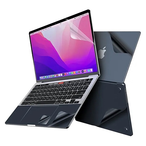 Защитная плёнка MacBook Air 13 M2 (2022) MOCOLL (5 в 1), темно-серый