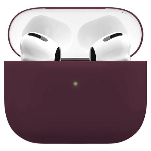 Чехол AirPods 3 "vlp" Soft Touch тонкий силикон, марсала