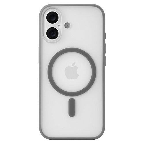 Чехол iPhone 17 uBear Cloud Mag Case, MagSafe, серый