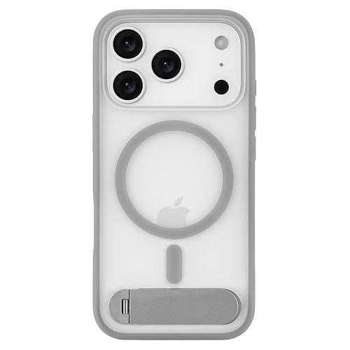 Чехол iPhone 17 Pro uBear Stand 360 Mag Case, MagSafe, серый