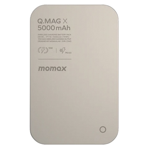 Внешний аккумулятор Momax Q.Mag X Magsafe 5000 mAh, ультратонкий, титановый