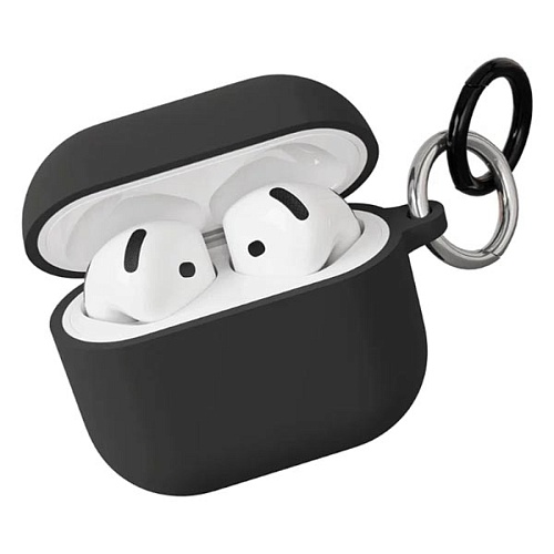 Чехол силиконовый "vlp" Charm Case для AirPods 4, черный