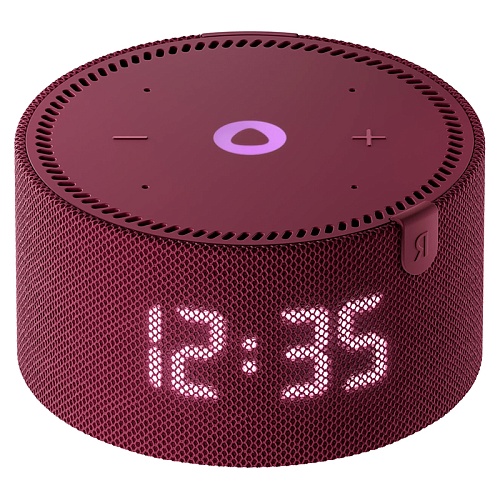 Яндекс станция Мини с часами, красный