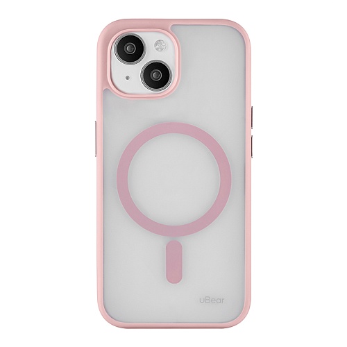Чехол iPhone 15 uBear Cloud Mag Case MagSafe, розовый