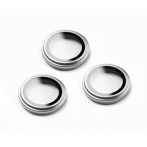 Защитные линзы Breaking для камеры iPhone 16 Pro/16 Pro Max (White Titanium)