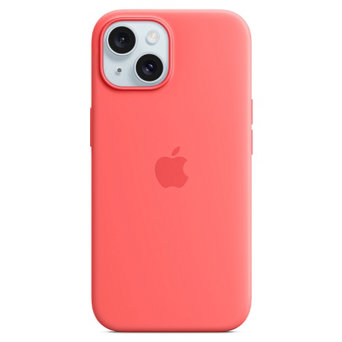 Чехол iPhone 15 Apple Silicone Case MagSafe Guava